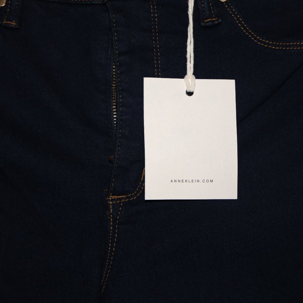 Anne Klein High Rise Bootcut Jeans Indigo Rinse 12P New - Picture 8 of 12